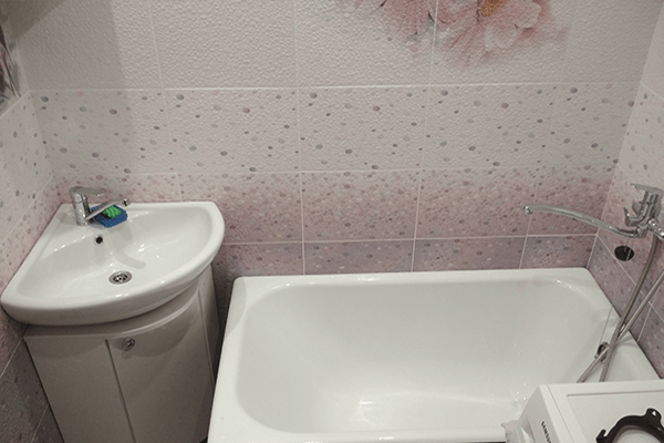 Фото ванной комнаты и туалета 3,6 кв.м.